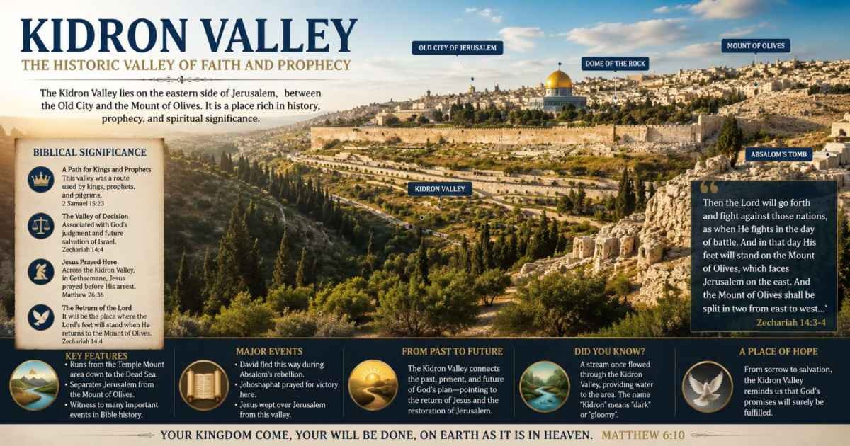 Kidron Valley : The Complete Guide to Its Biblical History, Location, Prophecy, and Spiritual Significance